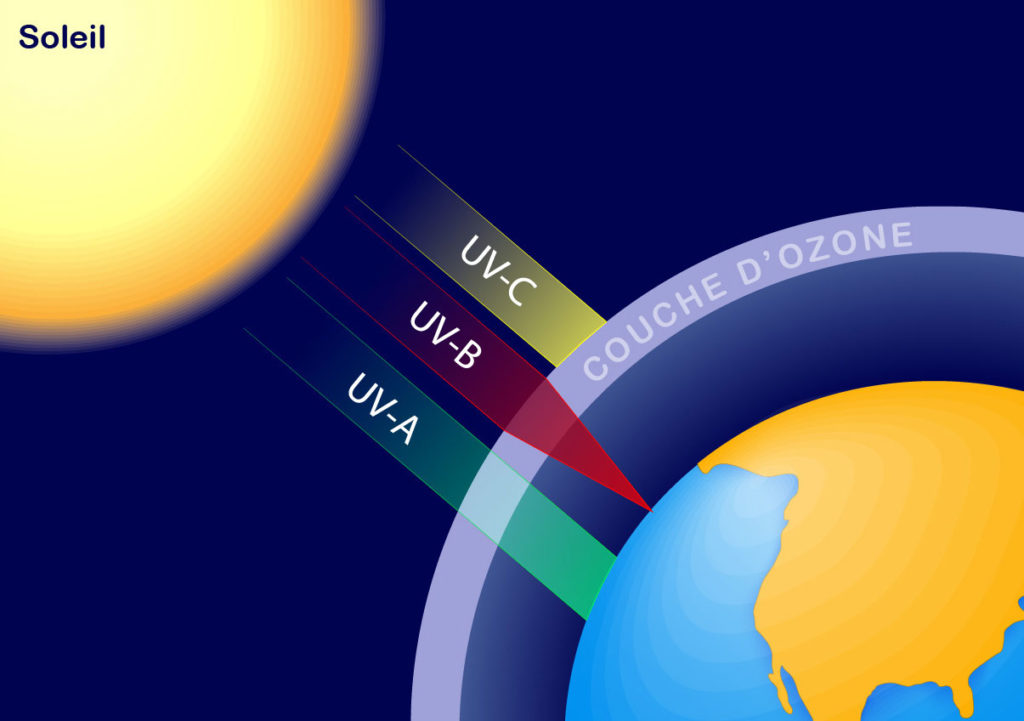 Les UV filtrés par la couche d'ozone